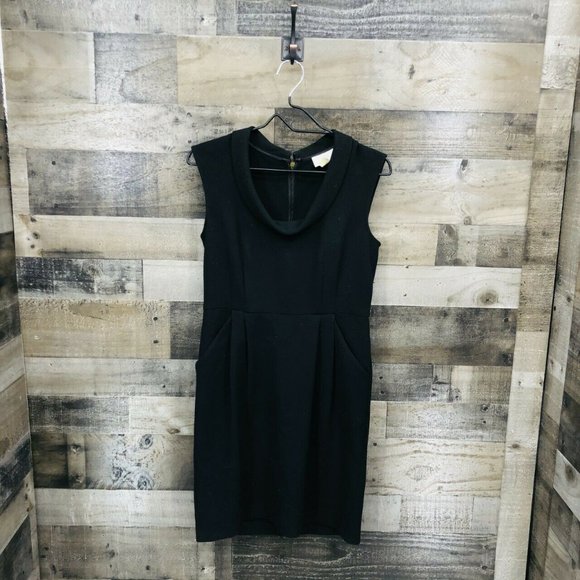 LOFT Dresses & Skirts - Ann Taylor Loft Draped Cowl Neck Dress Sz 4 Black